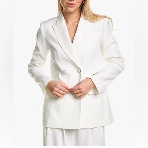 BCBGMAXAZRIA  Double Breasted Relaxed Blazer Long Sleeve V Neck Peak NWT